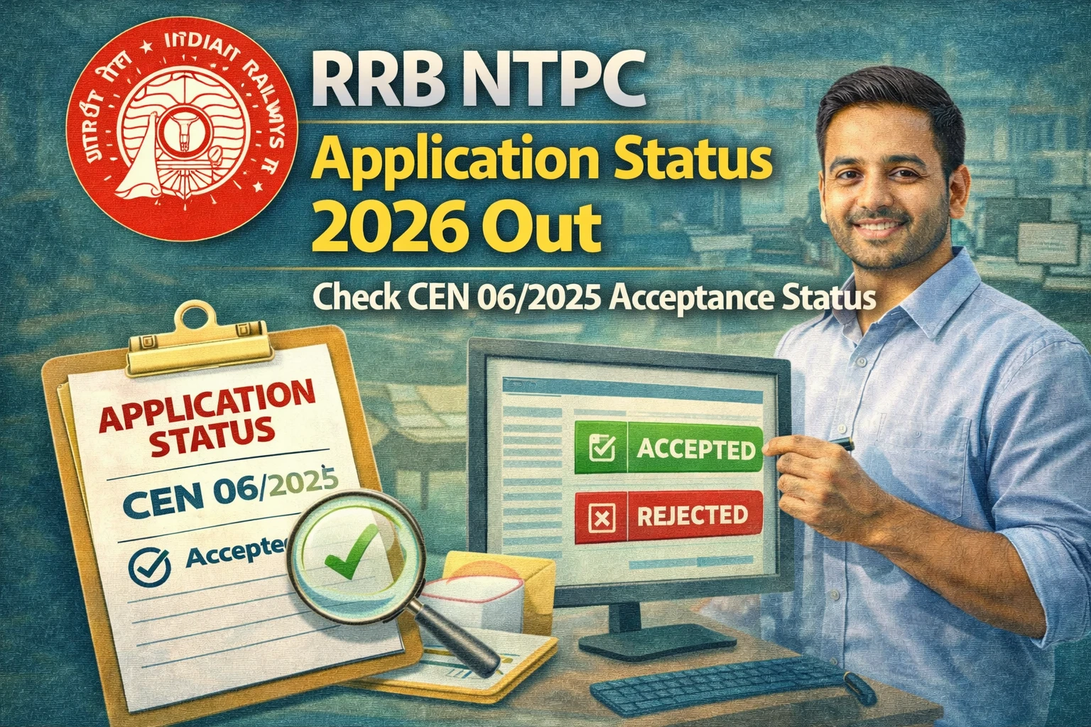 RRB NTPC Application Status 2026 Out